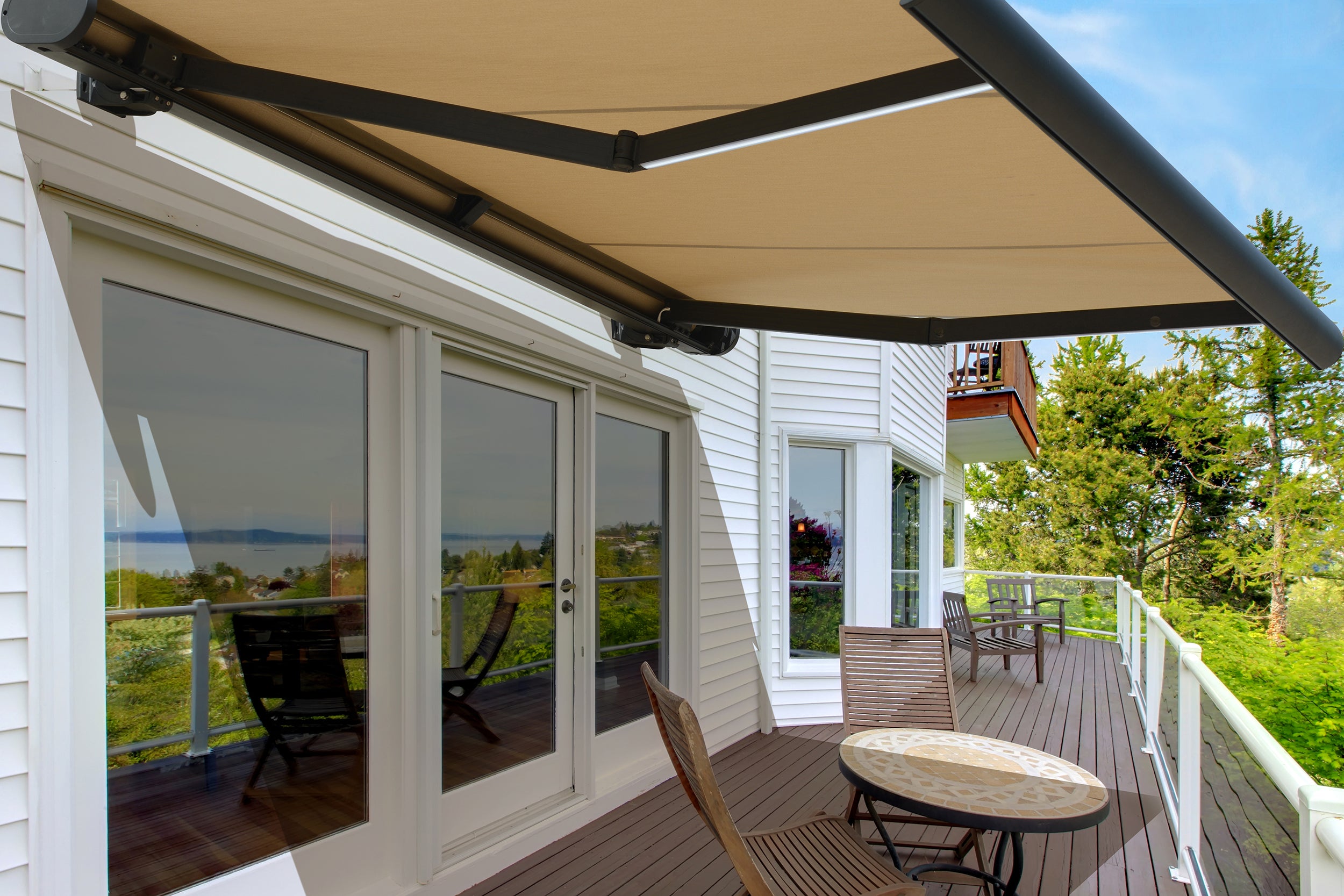 Outdoor Awning with built-in LED lighting